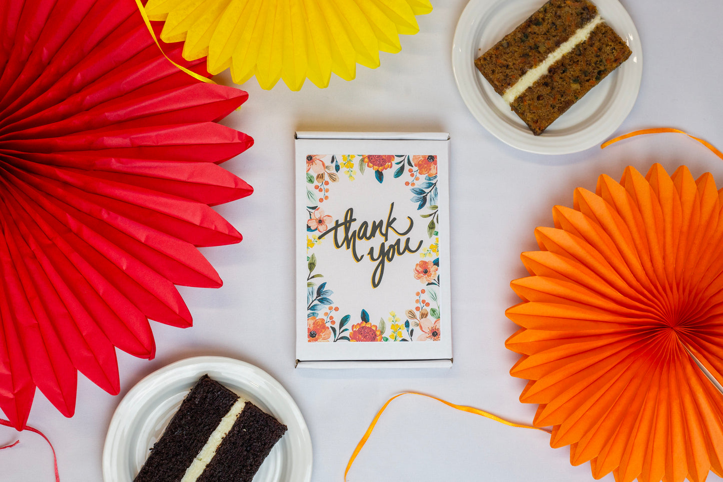 Floral Thank you - Cake Card