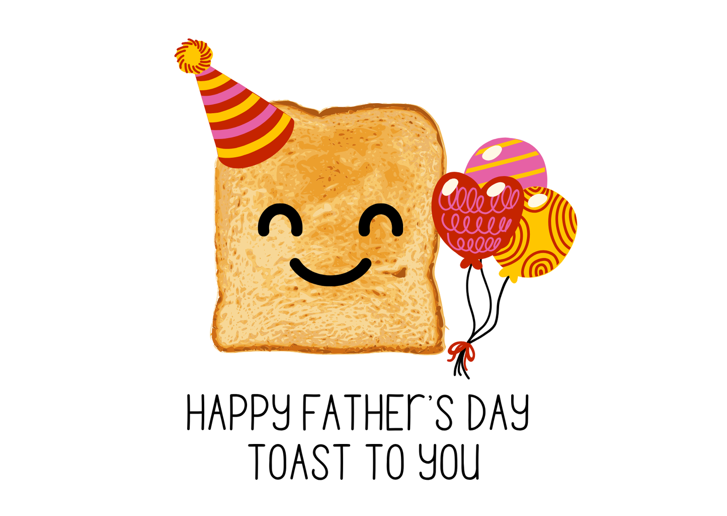 Toast Father's Day Cake Card