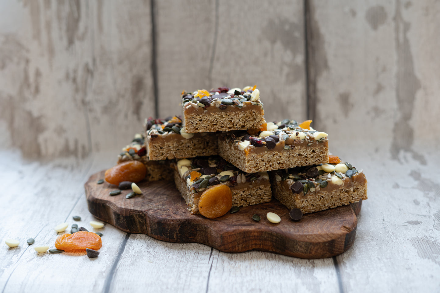 Six Box of Happy Slice- squidgy flapjack topped with luxurious, creamy caramel