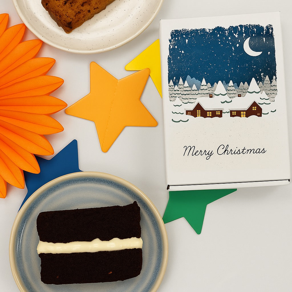 Merry Christmas Starry Night - Cake Card