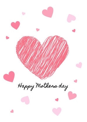 Hearts - Mother's Day Cake Card