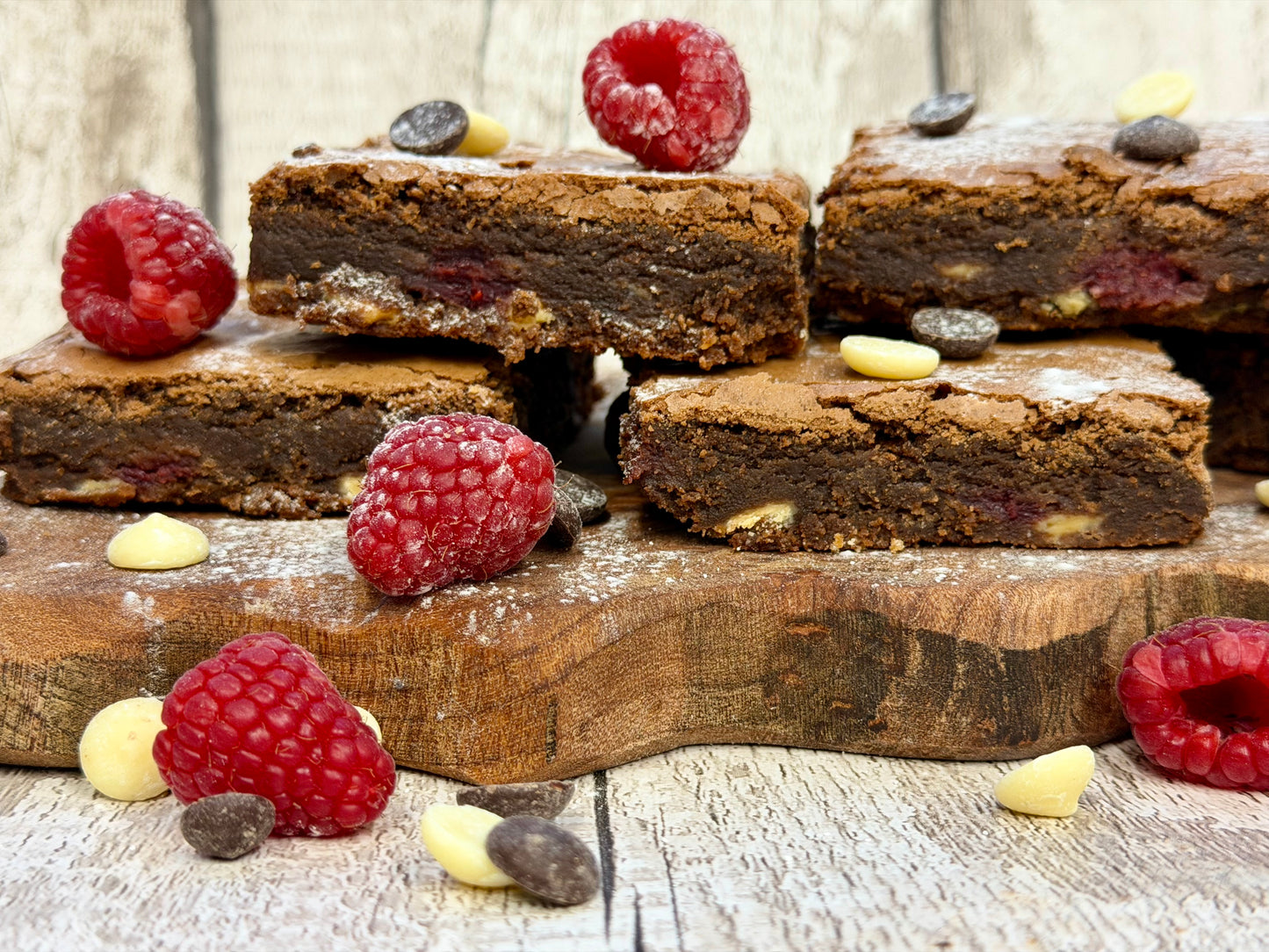 Six Box Slice of Raspberry & White Chocolate Brownie
