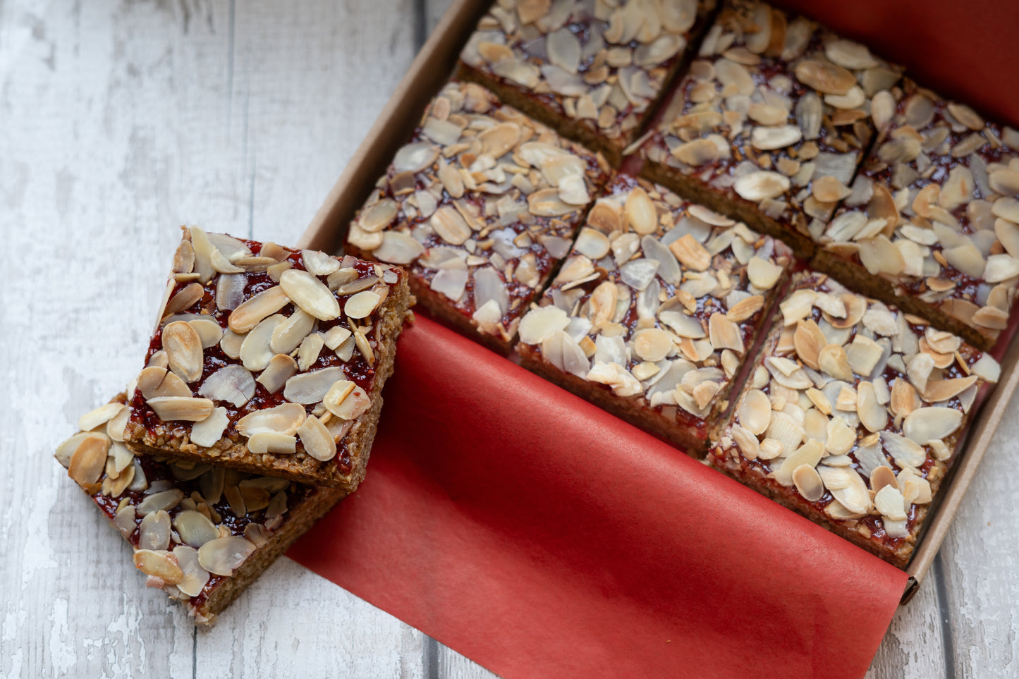 Six Box of Raspberry Bakewell Flapjack