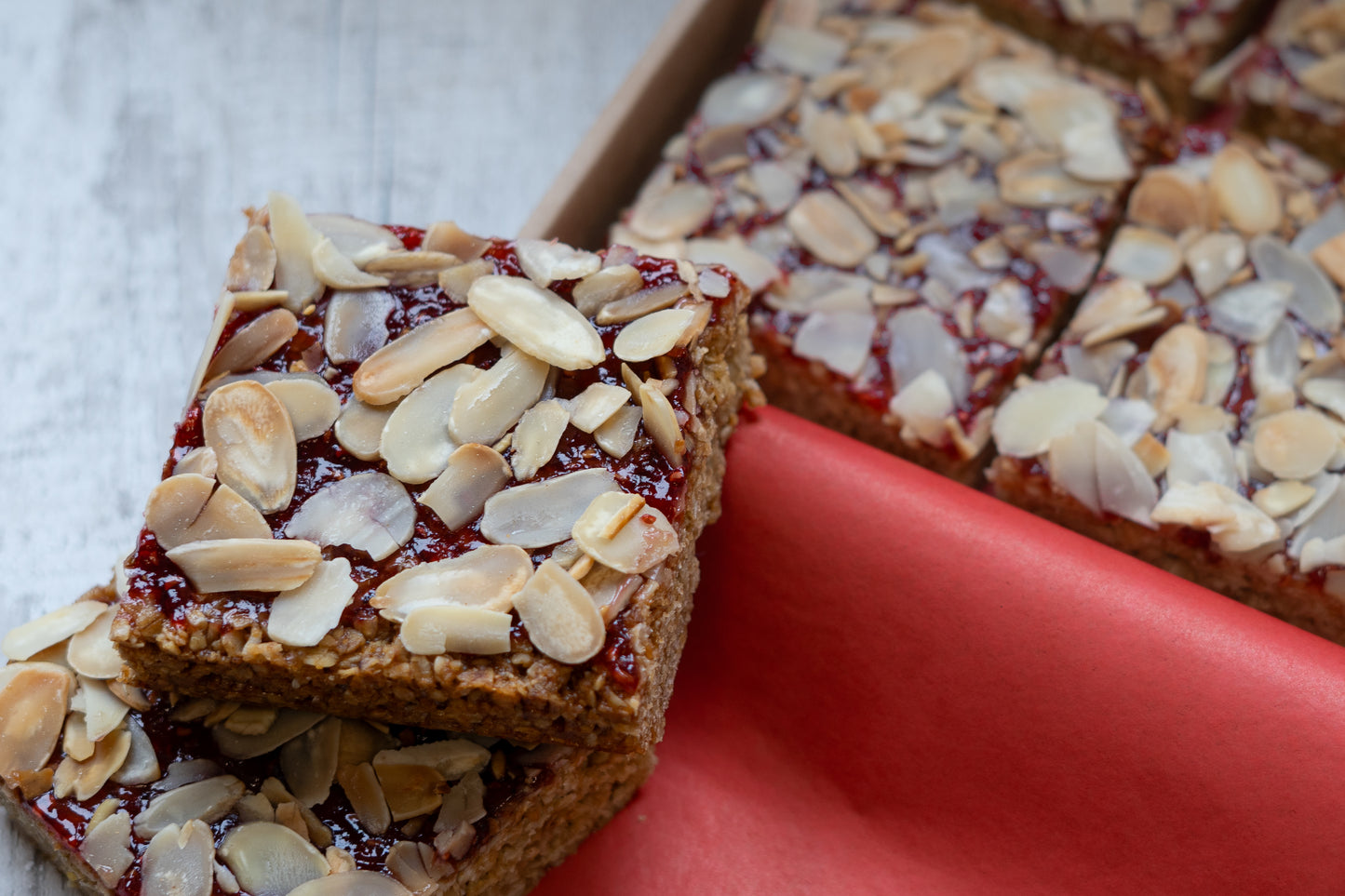 Six Box of Raspberry Bakewell Flapjack