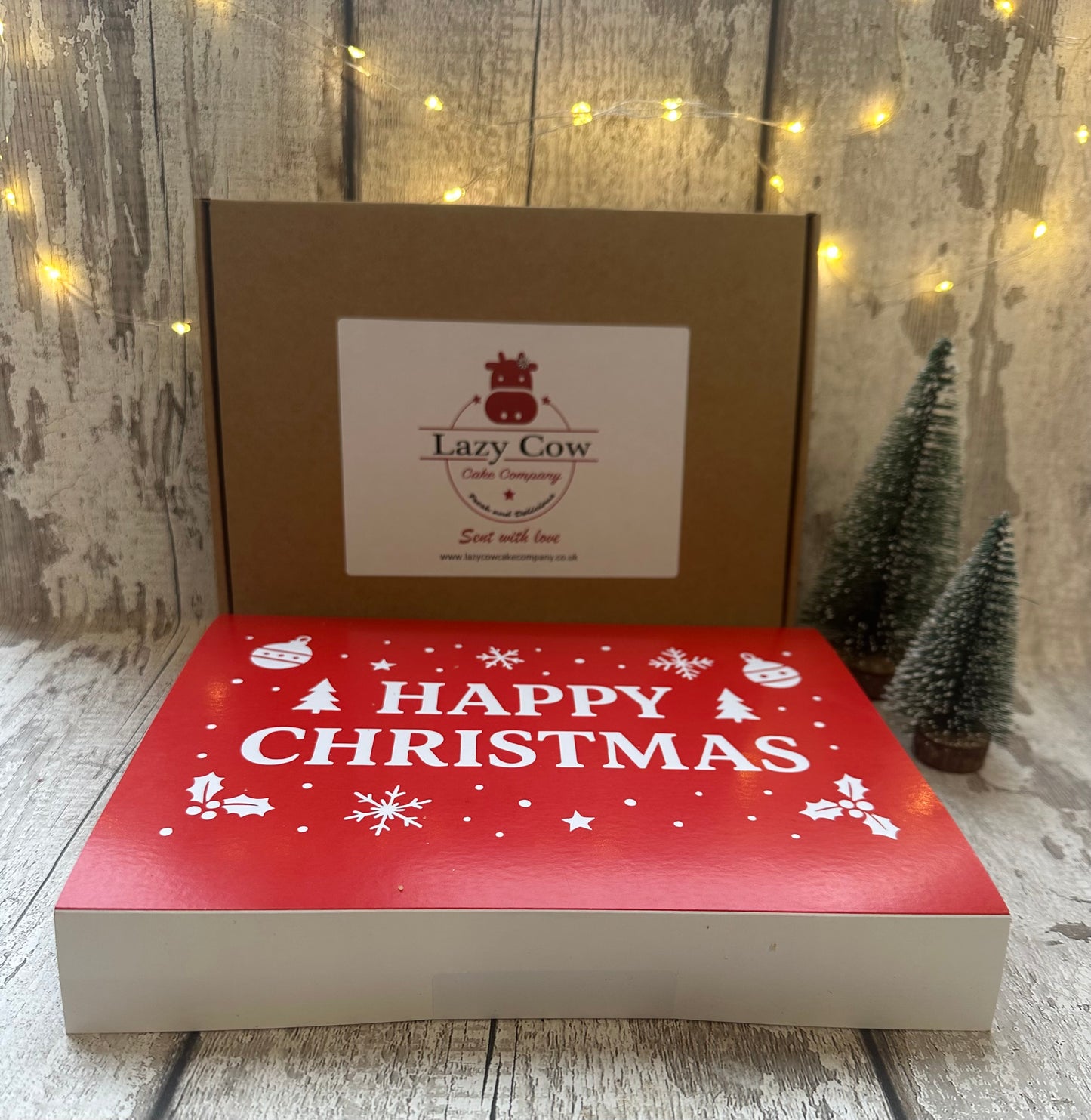 HAPPY CHRISTMAS MIX BOX - A festive box packed with Brownies, Blondies and Happy Slices