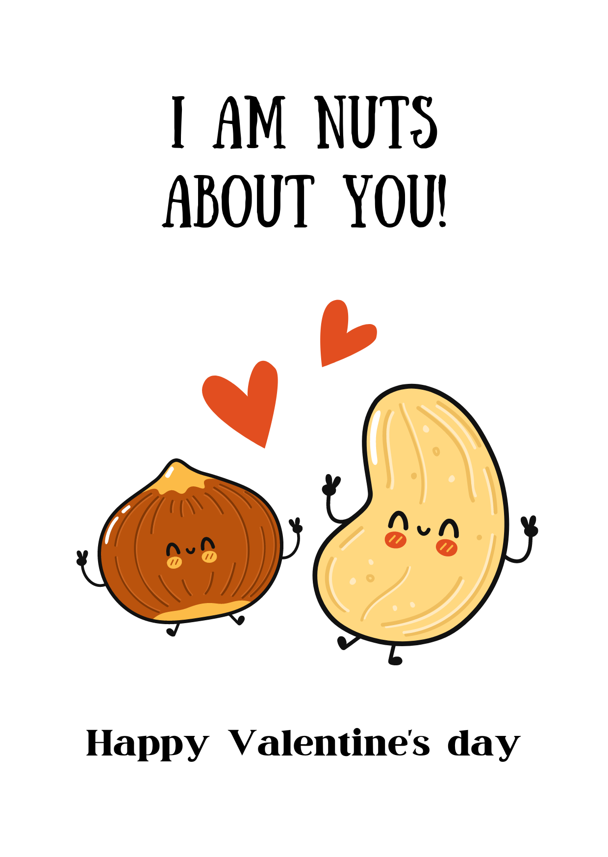 I am nuts about you - Cake Card