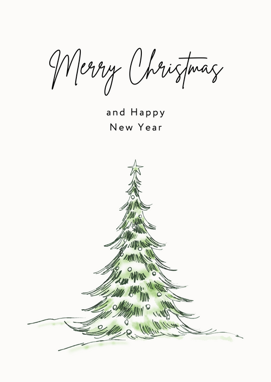 Minimalist Christmas - Cake Card